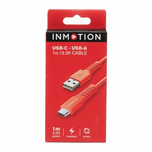 Inmotion Red Lightning to USB-C 1M Cable