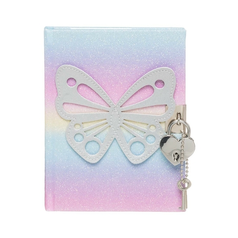 WHSmith Butterfly A6 Lockable Notebook