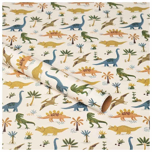 WHSmith 3M Dinosaur Recyclable Gift Wrap