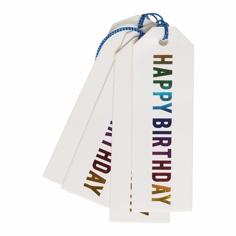 WHSmith 4 Ombre Script Happy Birthday Gift Tags