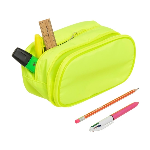 WHSmith Neon Green X Large Chunky Pencil Case