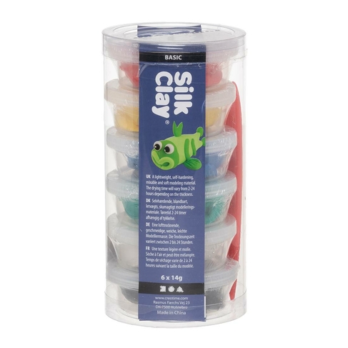 creativ company Silk Clay 14g Basic Colours (Pack of 6)