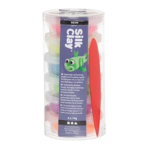 creativ company Silk Clay 14g Neon Colours (Pack of 6)