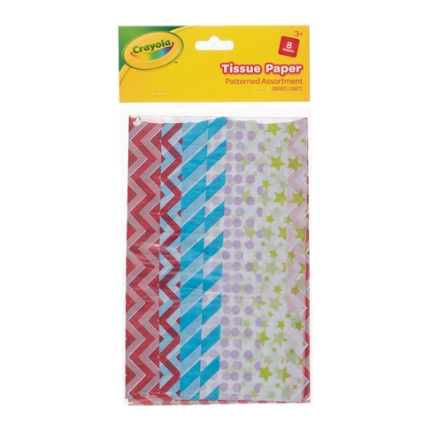 Crayola Tissue Paper Pack Patterned (8 Sheets)