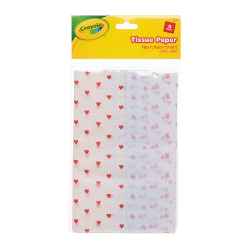 Crayola Tissue Paper Pack Hearts (8 Sheets)