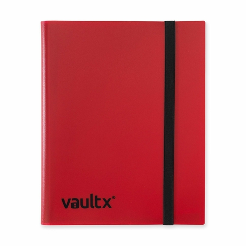 Vault X Red 9 Pocket Trading Card Strap Binder for 360 Cards