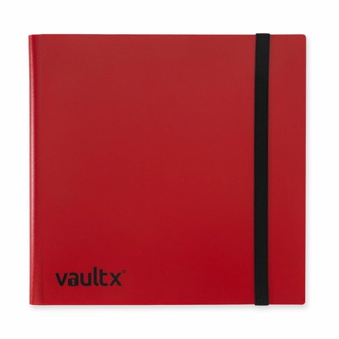 Vault X Red 12 Pocket Trading Card Strap Binder for 480 Cards