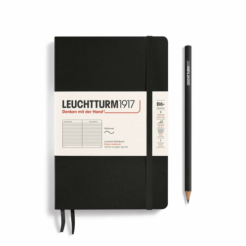 Leuchtturm1917 Softcover Black Ruled B6 Notebook