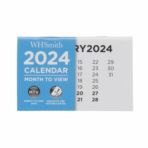 WHSmith Small Commercial 2024 Calendar Month To View
