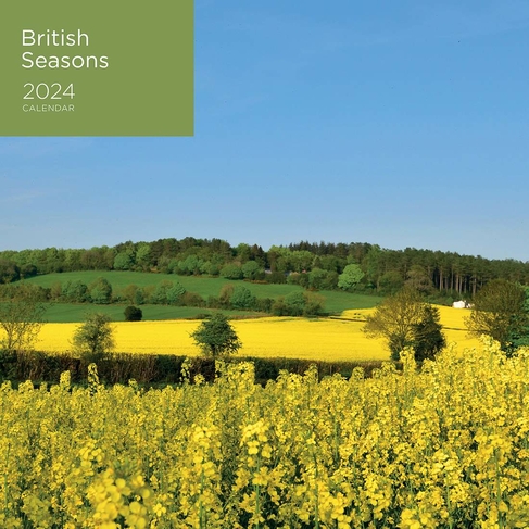 WHSmith British Seasons 2024 Spiro Square Calendar