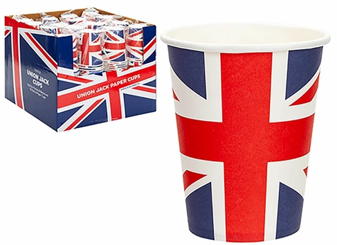 Coronation  Union Jack Paper Cups Pack of 12
