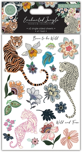 Craft Consortium Enchanted Jungle Rub-on Transfer Sheets (Pack of 2)