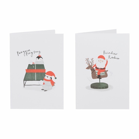 WHSmith Duo Rodeo Santa 10 Pack Boxed Recyclable Christmas Cards