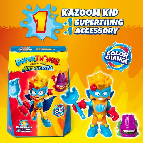 SUPERTHINGS Kazoom Kids – Complete Kazoom Kids collection. Each Kazoom Kid  comes with 1 SuperThing and 1 combat accessory