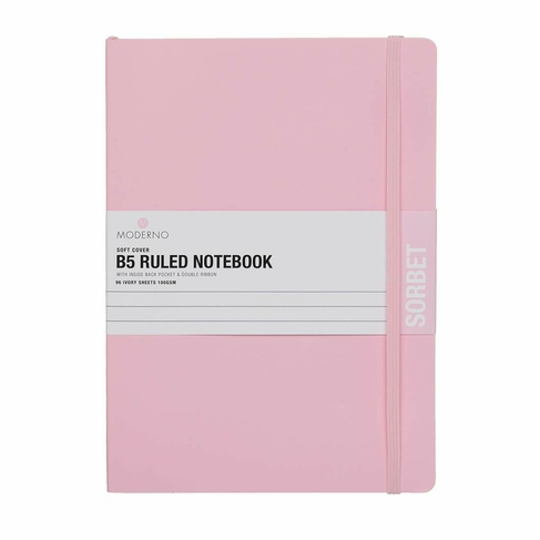 WHSmith Moderno Colour B5 Sorbet Ruled Softback Notebook