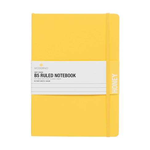 WHSmith Moderno Colour B5 Honey Ruled Softback Notebook