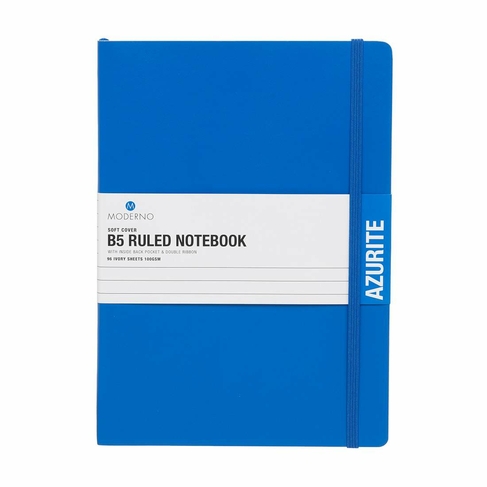 WHSmith Moderno Colour B5 Azurite Ruled Softback Notebook