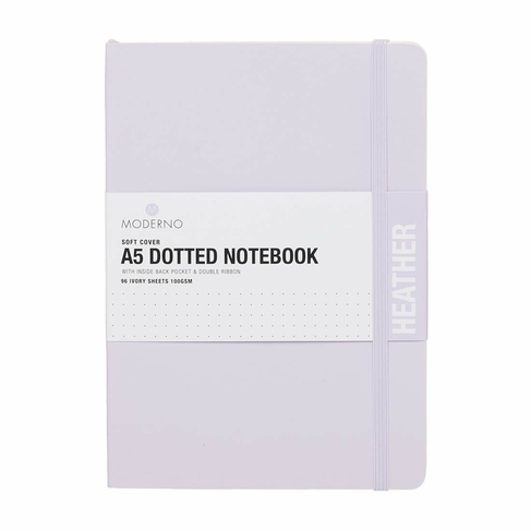 WHSmith Moderno Colour A5 Heather Dotted Softback Notebook