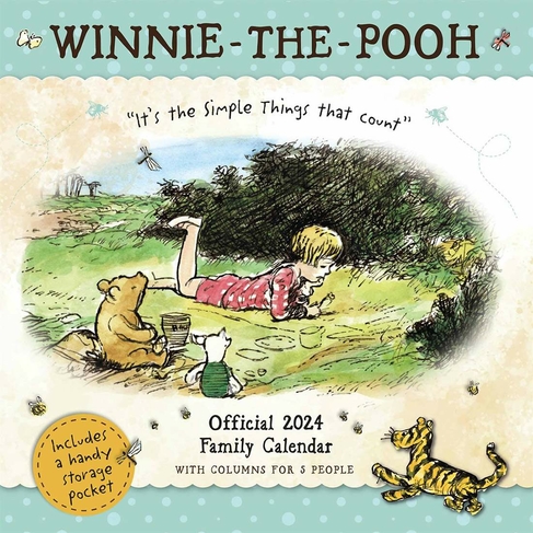 Winnie The Pooh 2024 Family Wall Planner 5 Column Organiser
