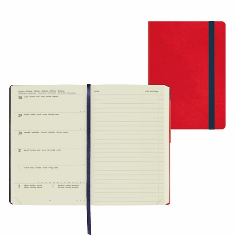 Legami Red Passion 12 Month Weekly Diary With Notebook