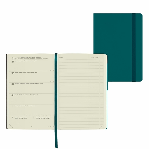 Legami Malachite Green 12 Month Weekly Diary With Notebook