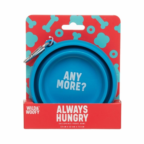 Wild & Woofy Always Hungry Collapsible Travel Bowl