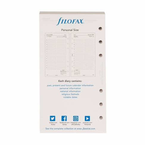 Filofax Day per Page English appointments Personal Diary - 2024