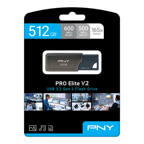 PNY 512 GB Pro Elite V2 USB 3.2 Flash Drive