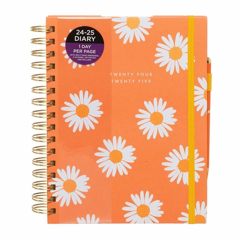 WHSmith Mid-Year 24/25 Daisys Day-To-Page Tabbed A5 Diary