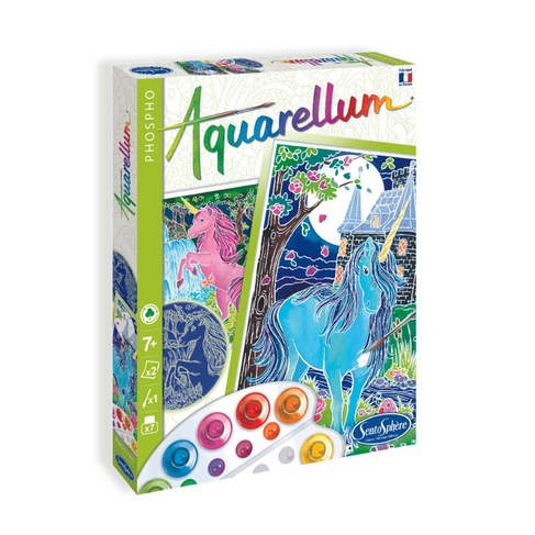 SentoSphere Aquarellum Glow in the Dark Watercolour Kit Unicorns