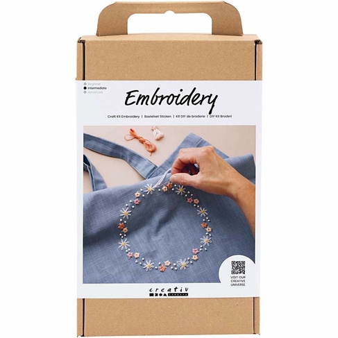 creativ company Craft Kit - Embroidery Tote Bag