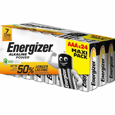 Energizer Alkaline Power AAA Batteries 24 Pack