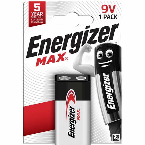 Energizer Max 9V Alkaline Batteries 1 Pack