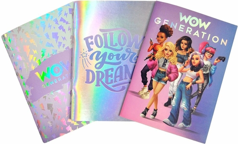 WOW Generation 3 Pack A5 Hardcover Notebooks