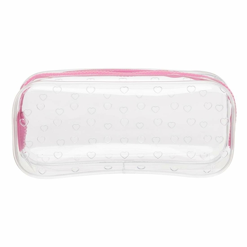 WHSmith Clear Debossed Chunky Pencil Case