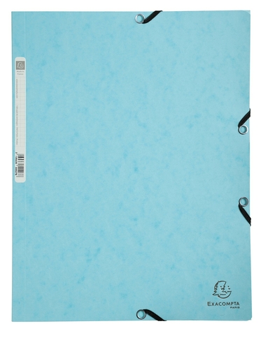 Exacompta Aquarel 3 Flap Elasticated Folder Blue