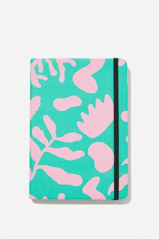 Abstract Foliage Jungle Teal A5 Buffalo Recycled Journal