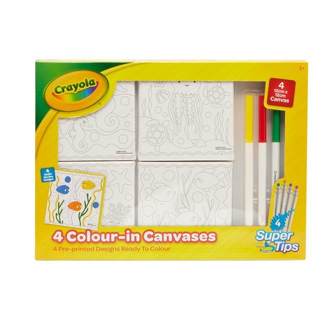 Crayola Colour-in Canvases Underwater (Pack of 4)