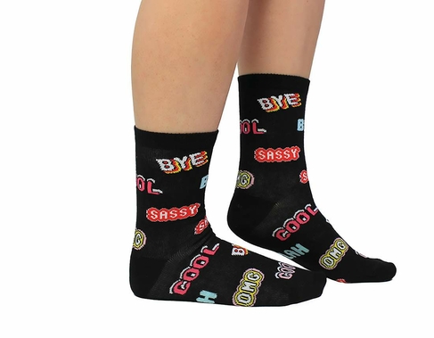 Cockney Spaniel Sassy/Blah/OMG/Cool Ladies Socks