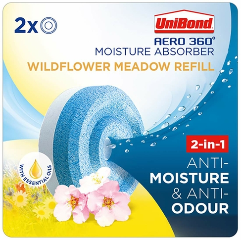 UniBond Aero 360 Moisture Absorber Refills Wildflower Meadow (Pack of 2)