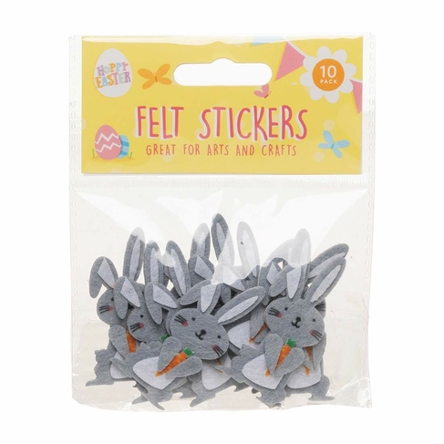 Hoppy Easter Easter Felt Stickers 10 Pack Assorted Designs
