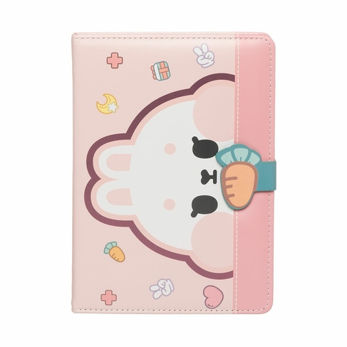Kenji Pink Bunny Button Notebook