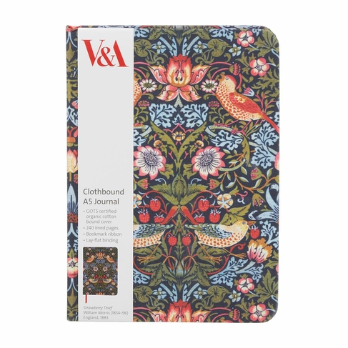 V&A A5 Strawberry Thief Cloth Journal