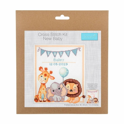 Trimits Counted Cross Stitch Kit - New Baby