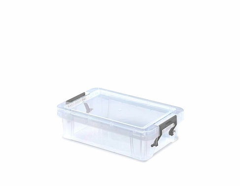 Whitefurze Allstore 0.8L Storage Box with Silver Lid Clamp