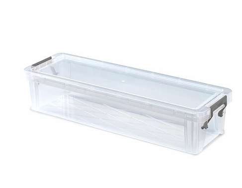 Whitefurze Allstore 2.2L Storage Box with Silver Lid Clamp