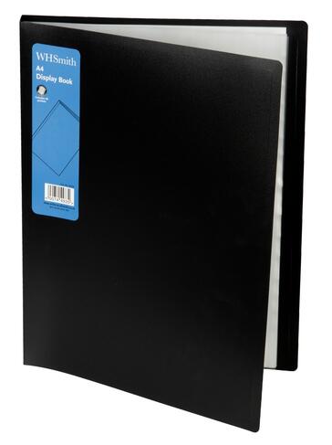 WHSmith Black 40 Pocket A4 Display Book