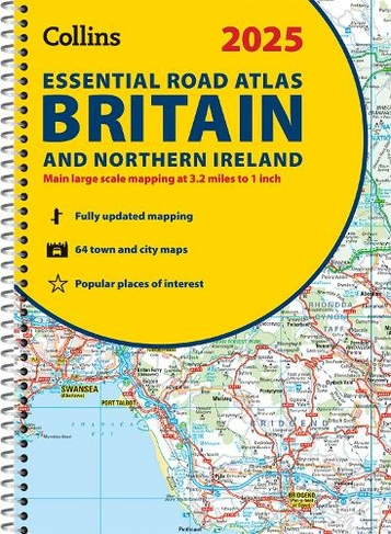 2025 Collins Essential Road Atlas Britain and Northern Ireland: A4 Spiral (Collins Road Atlas)