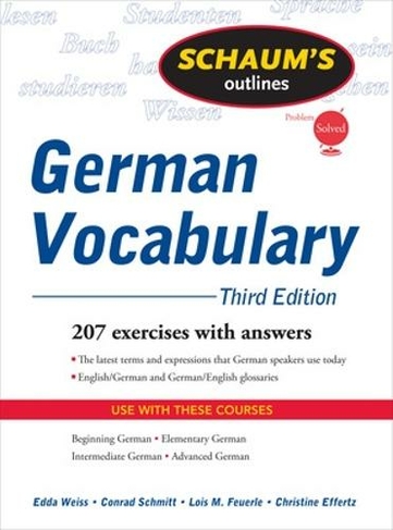 Schaum's Outline of German Vocabulary, 3ed: (3rd edition)