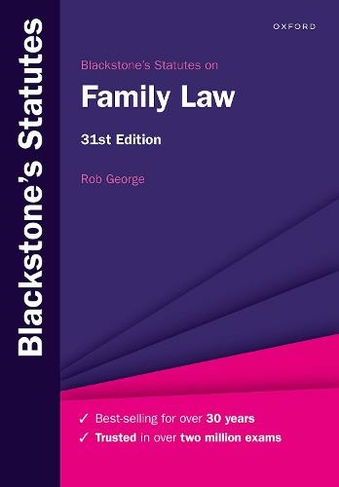 Blackstone's Statutes on Family Law: (Blackstone's Statute Series 31st Revised edition)